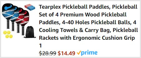 Pickleball Set Checkout