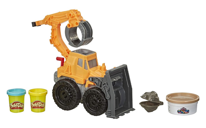 Play Doh Toy Truck Set on a White Background