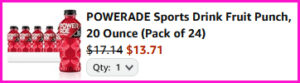 Powerade Checkout Screen