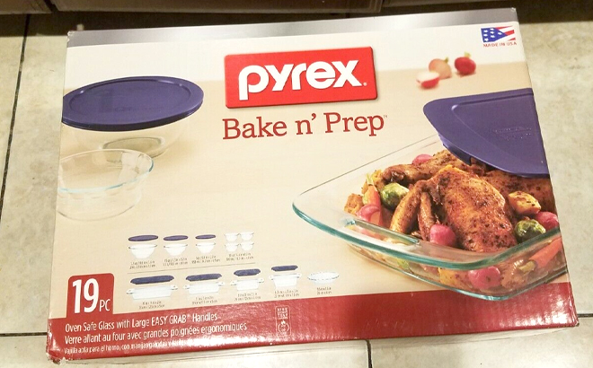 Pyrex Bake n Prep 19 Piece Glass Food Storage Set