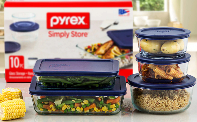 Pyrex Simply Store 10 Piece Glass Storage Set