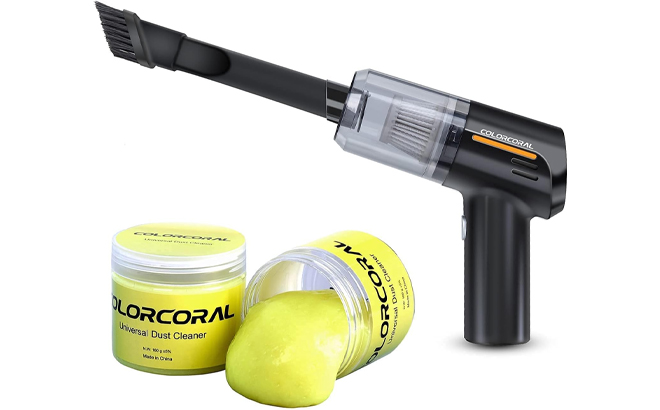 Rechargeable Vacuum Cleaner and Universal Dust Cleaning Gel Bundle