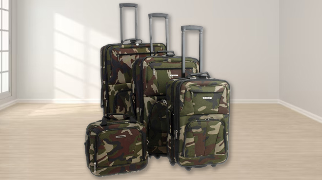 Rockland Journey Softside Upright Luggage 4 Piece Set