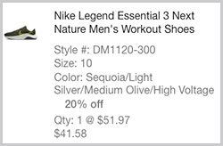 Screenshot Nike Essential