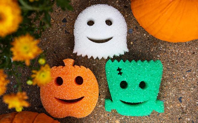  Scrub Daddy Sponge - Halloween - Non-Scratch Scrubbers for  Dishes and Home - 3ct : Health & Household