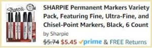 Sharpie Permanent Markers Checkout Summary