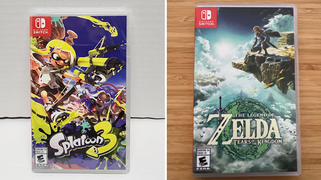 Splatoon 3 and The Legend of Zelda Tears of the Kingdom for Nintendo Switch