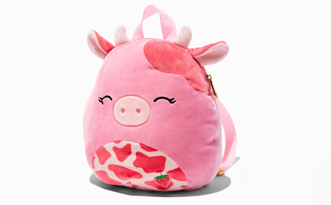 Squishmallows Pink Cow Backpack