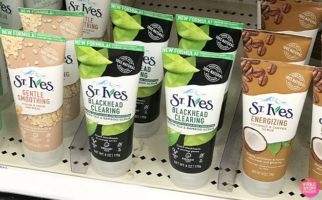 St Ives Blackhead Clearing Face Scrub on a Shelf