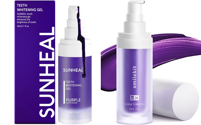 Sunheal Purple Teeth Whitening Toothpaste and V34 Purple Toothpaste for Teeth Whitening