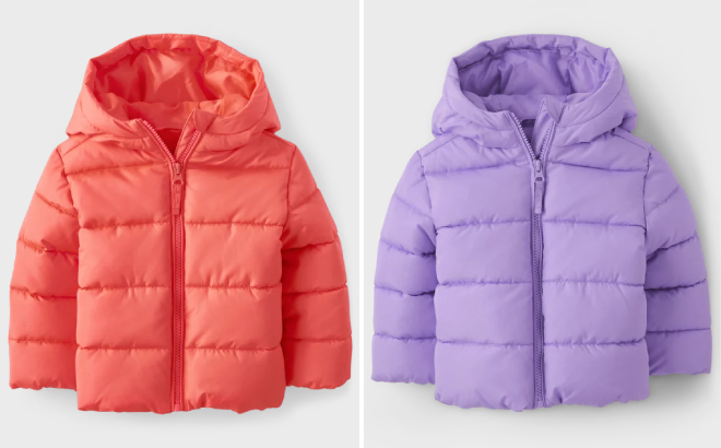 The Childrens Place Toddler Girls Puffer Jacket