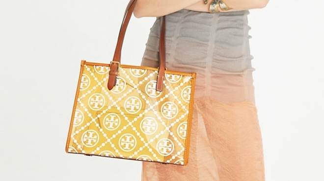 Tory Burch Small T Monogram Clear Tote Bag