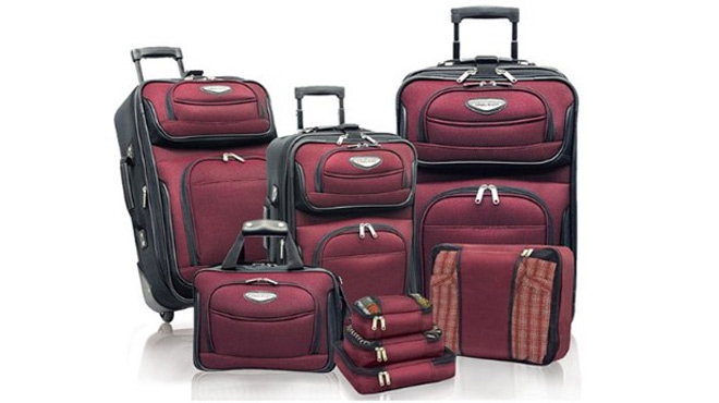 Travel Select Amsterdam Softside 8 Piece Set in Burgundy Color