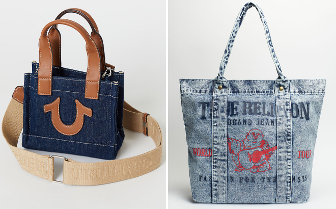 True Religion Mini Denim Tote Bag and Denim Tote Bag