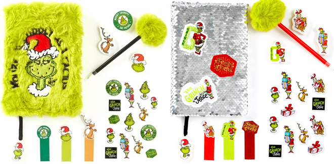 Two Complete Justice Girls Grinch Stationary Sets