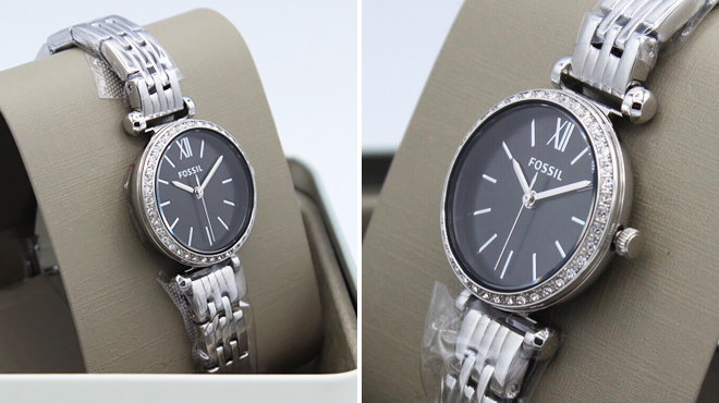 Two Images of Fossil Tillie Mini Three Hand Stainless Steel Watch