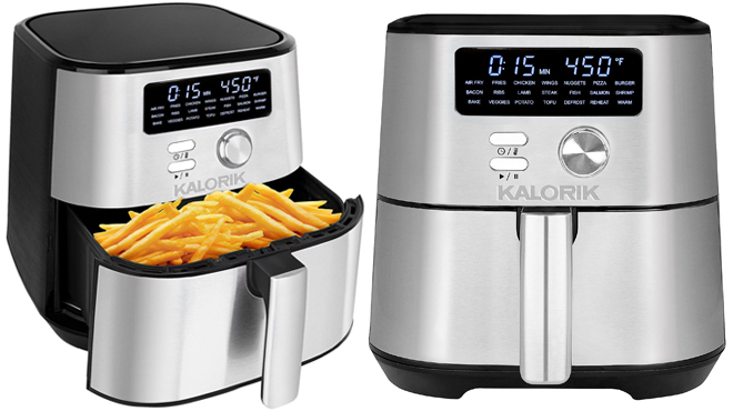 Two Images of Kalorik Maxx 4 Quart Air Fryer