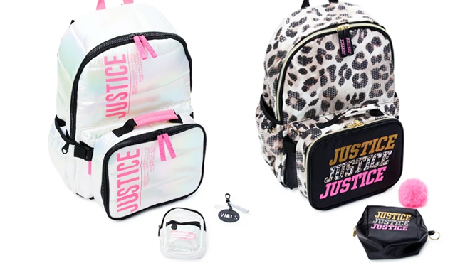 Two Justice Girls Laptop Backpack 3 Piece Sets