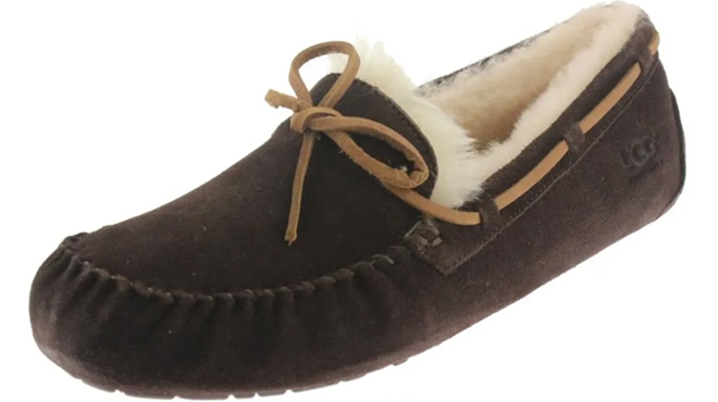 UGG Olsen Mens Suede Wool Lined Moccasin Slippers