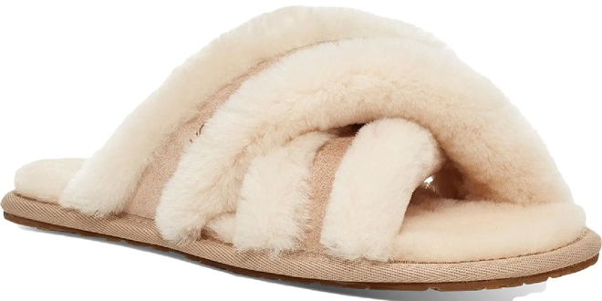 UGG Womens Criss Cross Fluffy Slippers