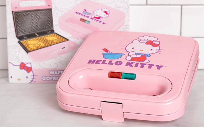 Uncanny Brands Hello Kitty Double Square Waffle Maker