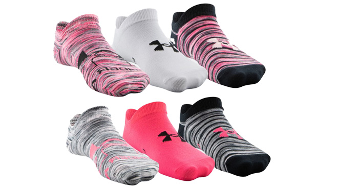 Under Armour Essential Socks 6 Pack on White Background