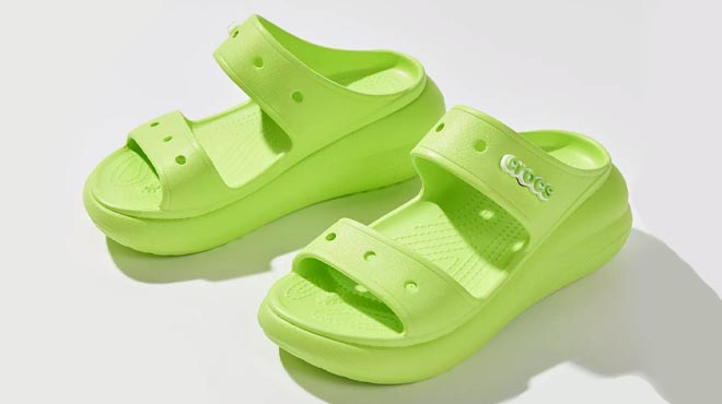 Urban Outfitters Crocs Classic Crush Sandals Limeade