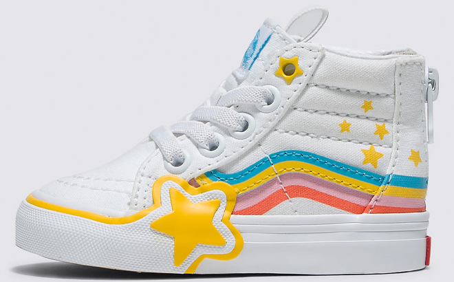 VANS Toddler Sk8 Hi Zip Rainbow Star Shoe 1