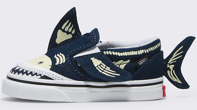 VANS Toddler Slip-On V Shark Glow Shoe 