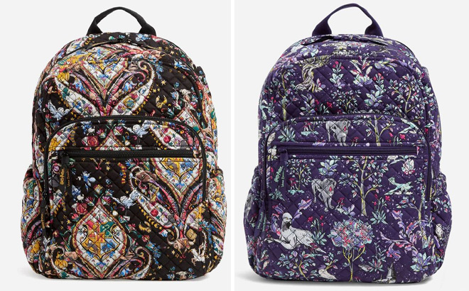 Vera Bradley Harry Potter Campus Backpacks on Gray Background