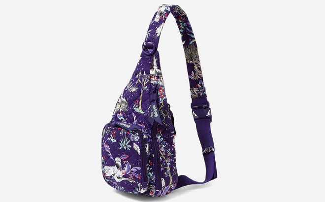 Vera Bradley Harry Potter Mini Sling Backpack Side View on Gray Background