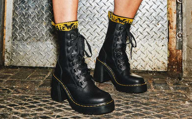 Woman Wearing Dr Martens Chesney Boots