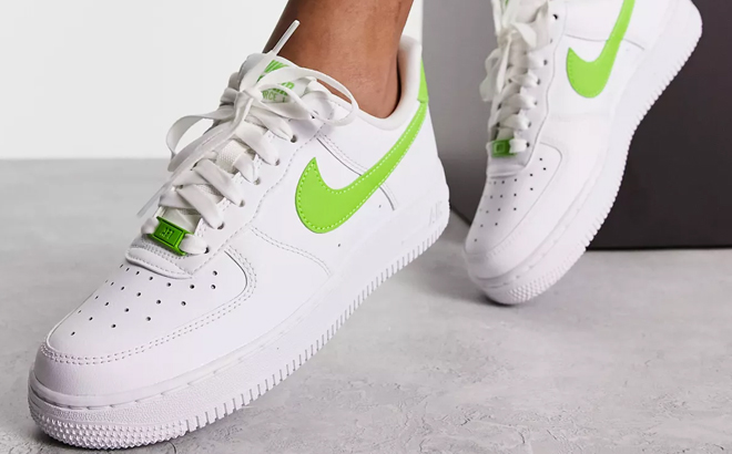 Woman Wearing Nike Air Force 1 07 Shoes