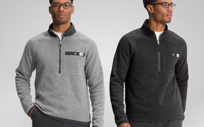 Woman Wearing The North Face Gordon Lyons Zip Fleece Pullover