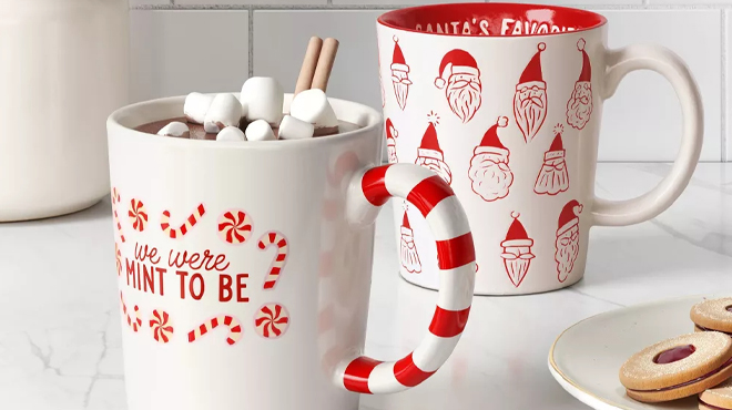 Wondershop Christmas We Were Mint To Be Mug and Wondershop Christmas Santas Favorite Mug