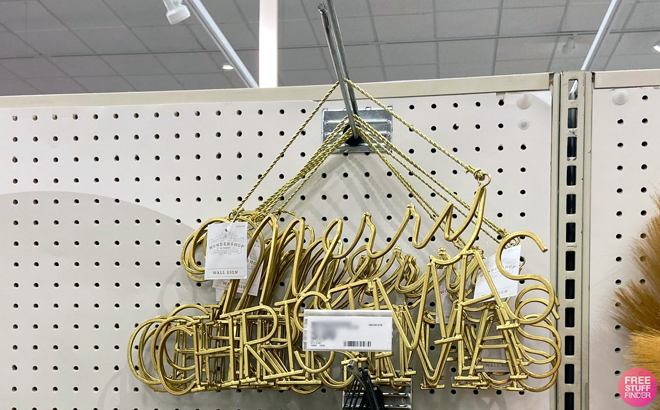 Wondershop Metallic Merry Christmas Wire Wall Decor