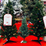 Wondershop Pre Lit Spruce Artificial Christmas Tree on display