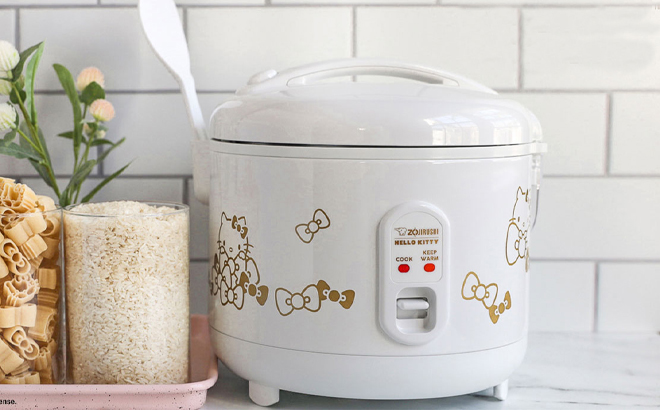 Zojirushi Automatic Cooker & Warmer Rice Cooker and Warmer, 5 Cup, Hello  Kitty