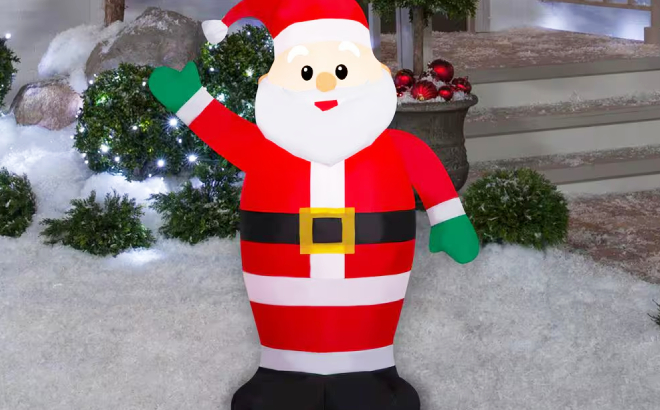 3 5 Inch Pre Lit LED Inflatable Santa