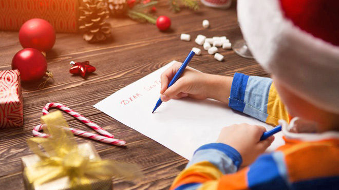 A Child Writing a Letter to Santa