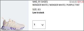 Adidas NMD R1 Womens Shoes Checkout Screenshot