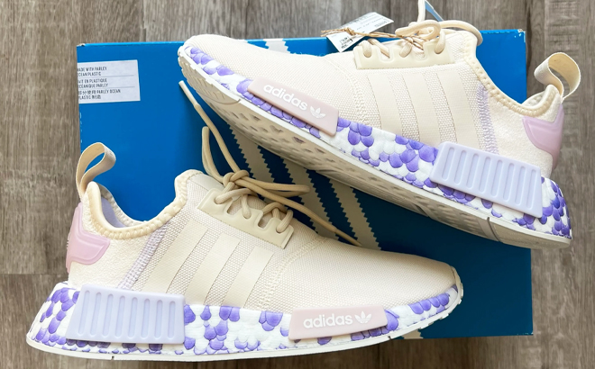 Adidas NMD R1 Womens Shoes on a Shoebox