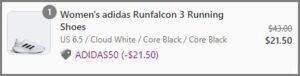 Adidas Womens Runfalcon 3 Shoes Checkout Summary