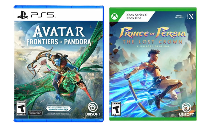 Avatar Frontiers of Pandora PlayStation 5 and Prince of Persia The Lost Crown Xbox Series X