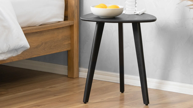 Azori Solid Wood 3 Legs End Table