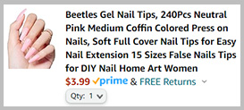 Beetles 240 Pieces Gel Nail Tips Screenshot