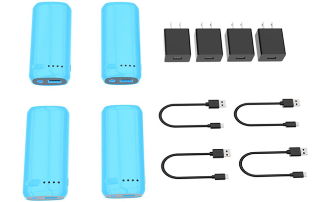 Blue Power Bank 4 Pack