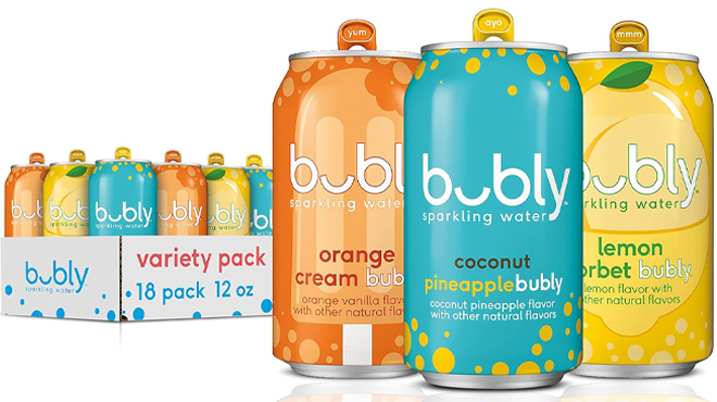 Bubly Sparkling Water Citrus Variety Pack 18 Count