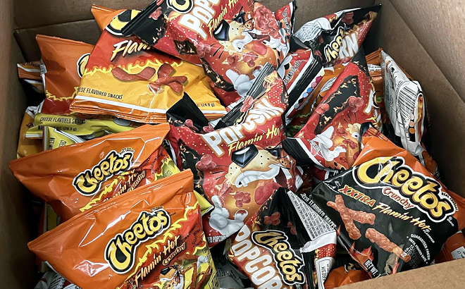 Cheetos Flamin' Hot Cheese Flavored Snacks Variety Pack, 40 ct