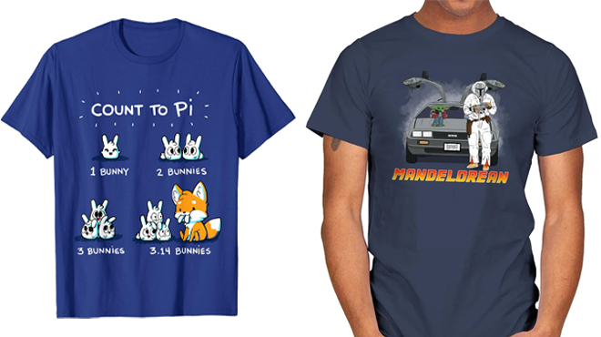 Count to Pi and ManDelorean Shirts